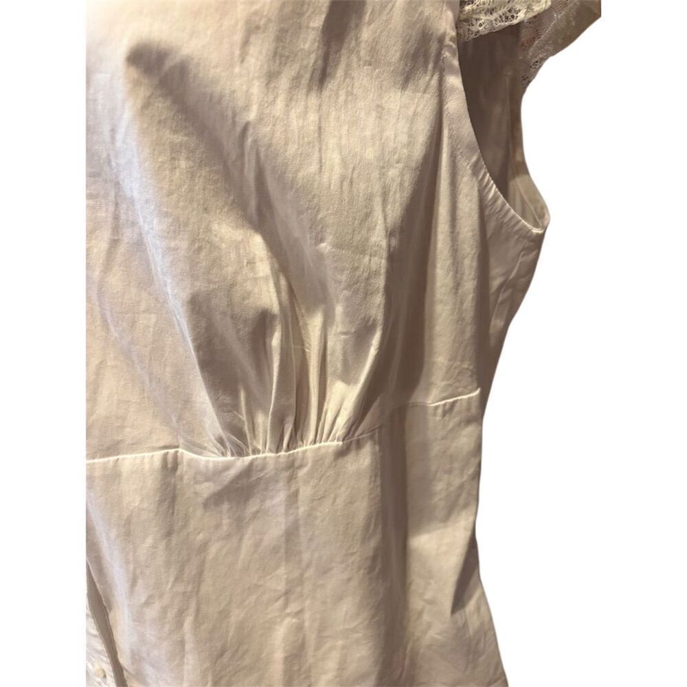 Ashley Stewart Women's Size 16 White Sleeveless Lace Blouse Casual - Picture 4 of 10